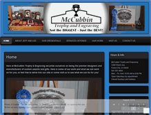 Tablet Screenshot of mccubbintrophy.com